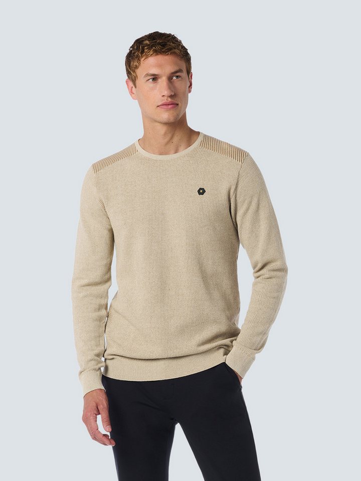 NO EXCESS Rundhalspullover No Excess Rundhalspullover mit Raffinierter Zwei-Farben-Jacquard von NO EXCESS