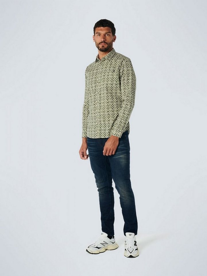 NO EXCESS Rundhalspullover Shirt Stretch Allover Printed von NO EXCESS