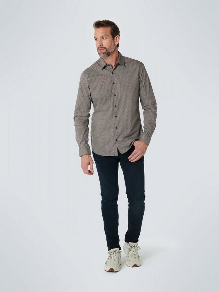 NO EXCESS Rundhalspullover Shirt Stretch Allover Printed von NO EXCESS