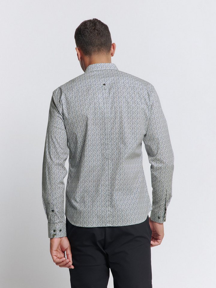 NO EXCESS Rundhalspullover Shirt Stretch Allover Printed von NO EXCESS