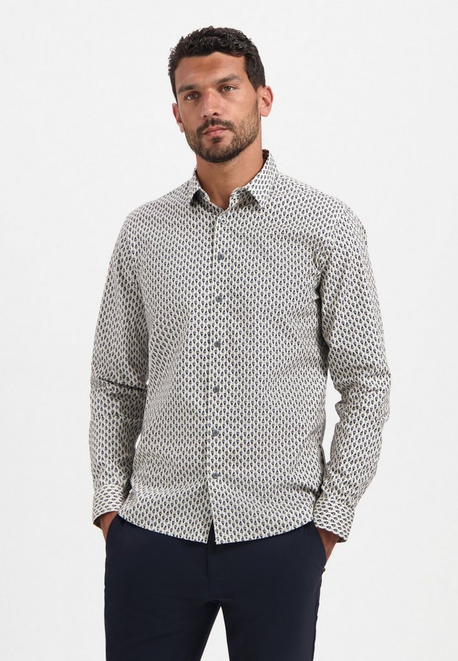 NO EXCESS Rundhalspullover Shirt Stretch Allover Printed von NO EXCESS