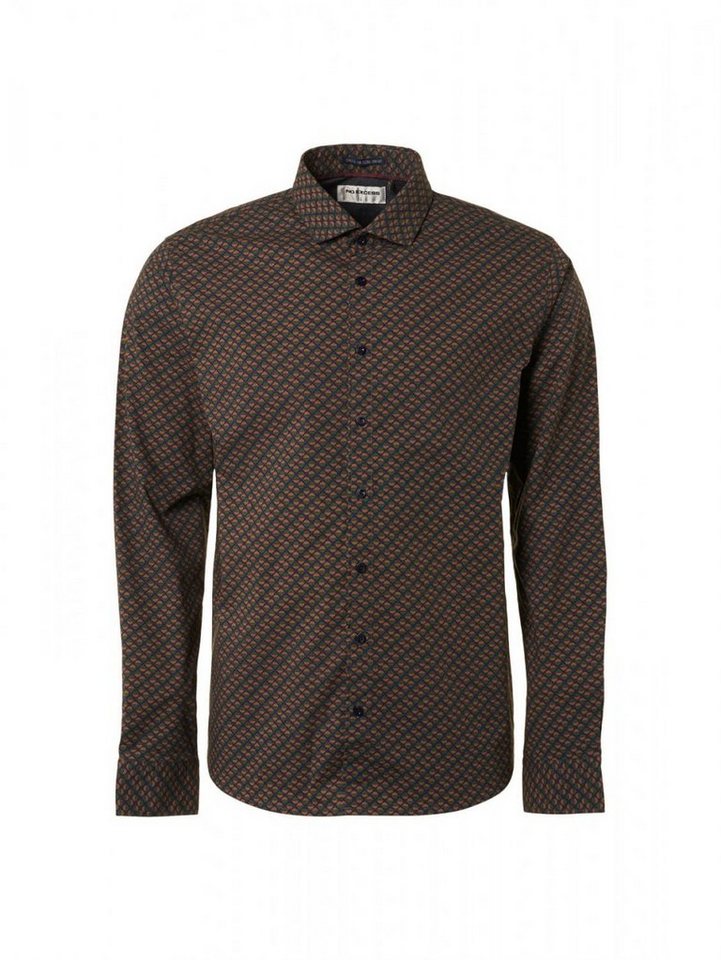 NO EXCESS Rundhalspullover Shirt Stretch Allover Printed von NO EXCESS
