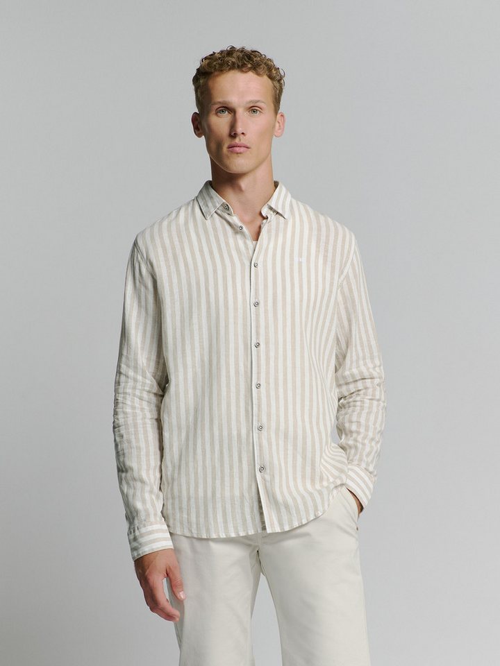 NO EXCESS Rundhalspullover Shirt Verical Big stripes With Linen NO EXCESS Rundhalspullover Shirt Verical Big stripes With Linen von NO EXCESS