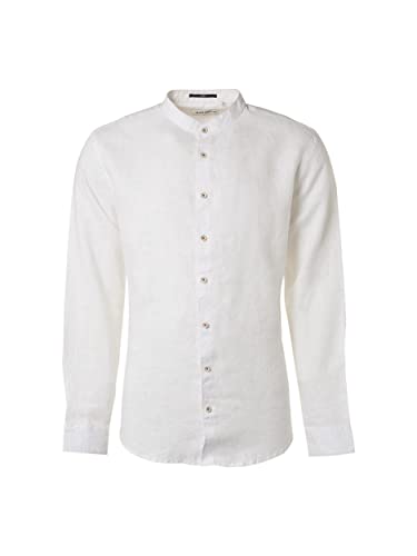 NO EXCESS Shirt Granddad Linen Solid - L von NO EXCESS