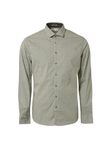 NO EXCESS Shirt Stretch Allover Printed - L von NO EXCESS