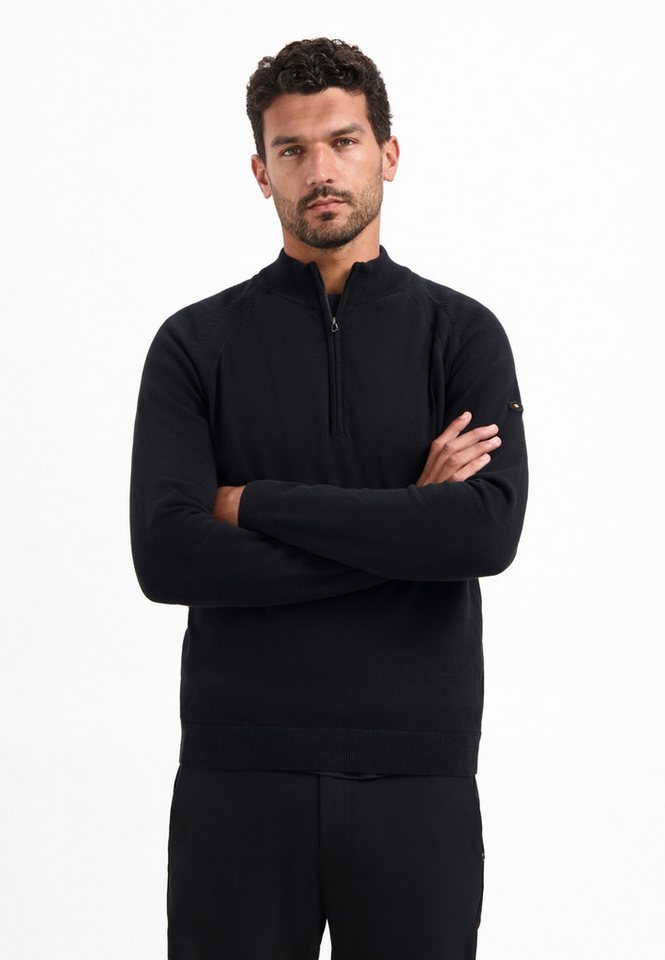 NO EXCESS Stehkragenpullover No Excess Half-Zip-Pullover Pullover Half Zip High Collar Solid von NO EXCESS