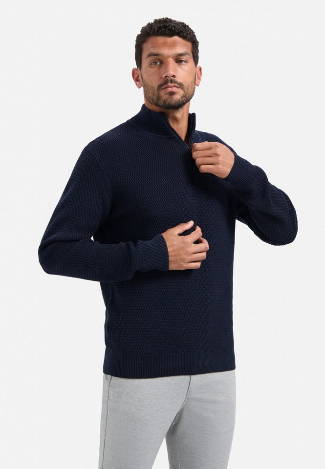 NO EXCESS Stehkragenpullover No Excess Melierter Half-Zip-Sweater NO EXCESS Stehkragenpullover No Excess Melierter Half-Zip-Sweater von NO EXCESS
