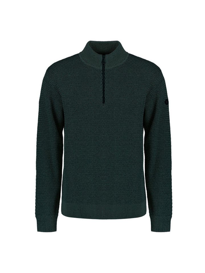 NO EXCESS Stehkragenpullover No Excess Melierter Half-Zip-Sweater von NO EXCESS