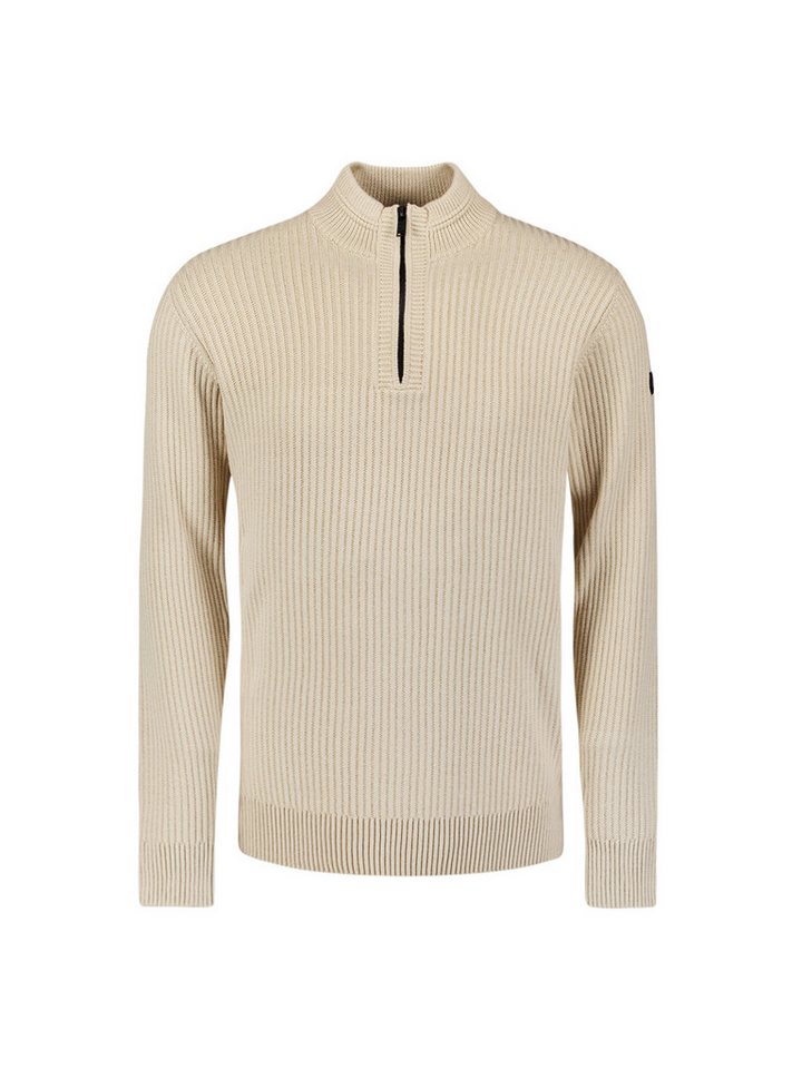 NO EXCESS Stehkragenpullover No Excess Schwerer gerippter Strickpullover von NO EXCESS