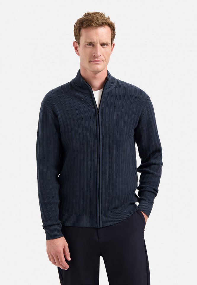 NO EXCESS Stehkragenpullover No Excess Strickjacke mit Reißverschluss von NO EXCESS
