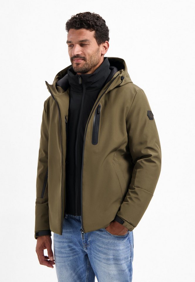 NO EXCESS Steppjacke No Excess Beschichtete Kapuzenjacke KAI Jacket von NO EXCESS