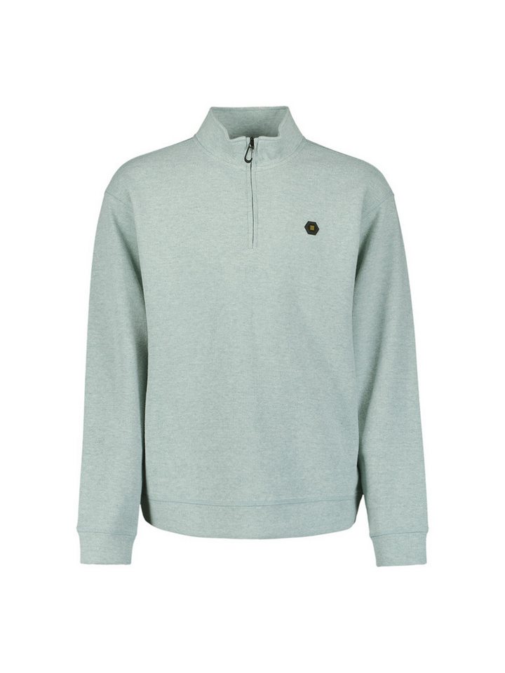 NO EXCESS Strickjacke Sweater Half Zip Melange von NO EXCESS