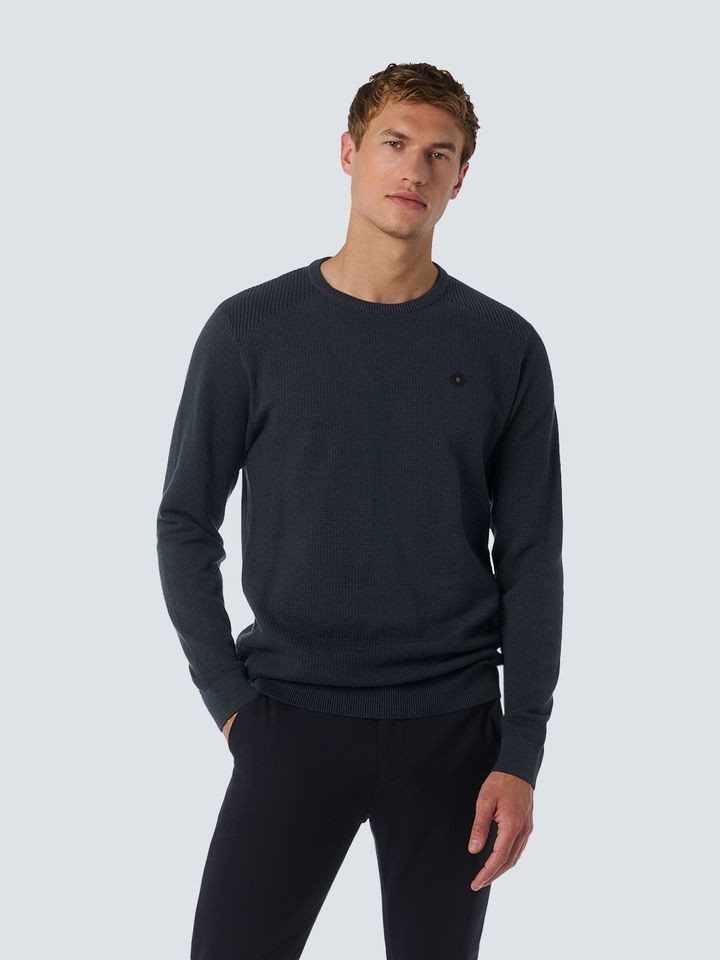 NO EXCESS Strickpullover - Basic Herren Pullover - Pullover Crewneck Coloured Jacquard von NO EXCESS