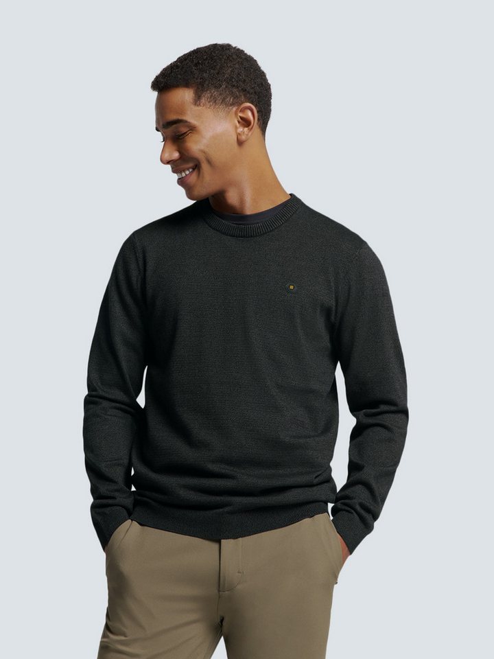 NO EXCESS Strickpullover Pullover Crewneck 2 Coloured Melang - Regular Fit von NO EXCESS