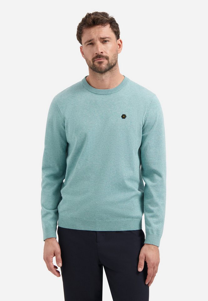 NO EXCESS Strickpullover Pullover Crewneck 2 Coloured Melang von NO EXCESS