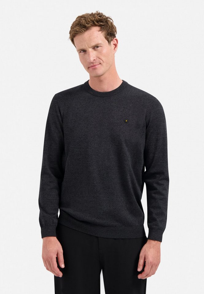 NO EXCESS Strickpullover Pullover Crewneck 2 Coloured Melang von NO EXCESS