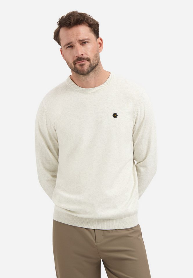 NO EXCESS Strickpullover Pullover Crewneck 2 Coloured Melang von NO EXCESS