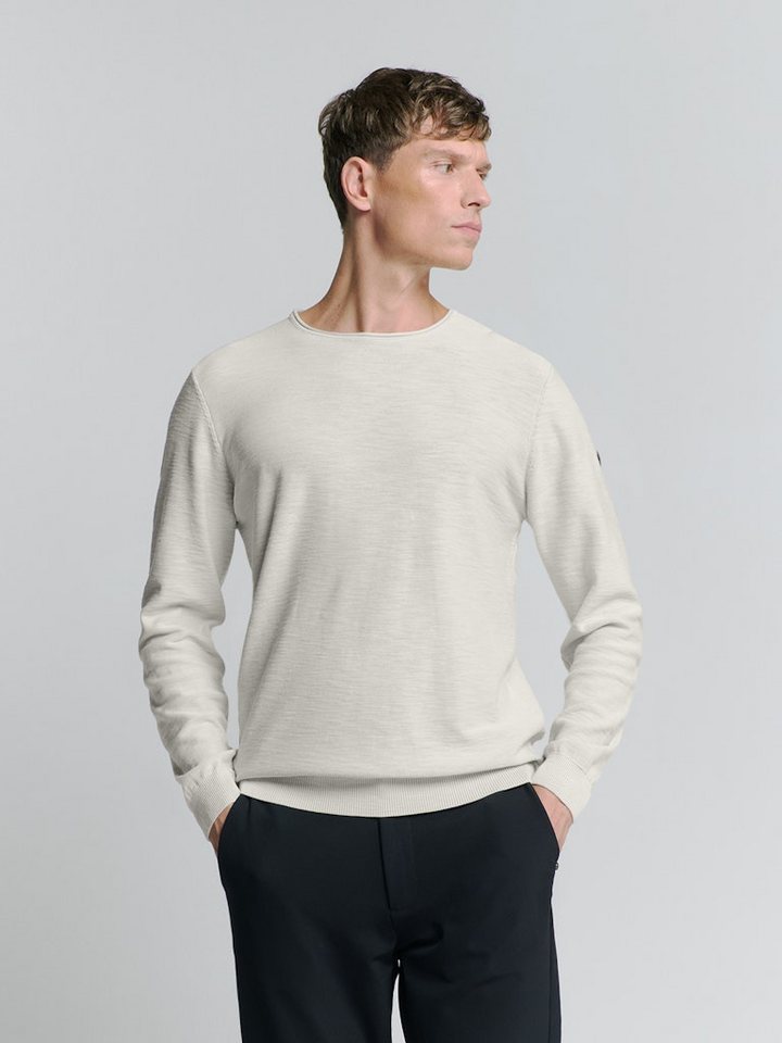 NO EXCESS Strickpullover Pullover Crewneck Garment Dyed + St von NO EXCESS