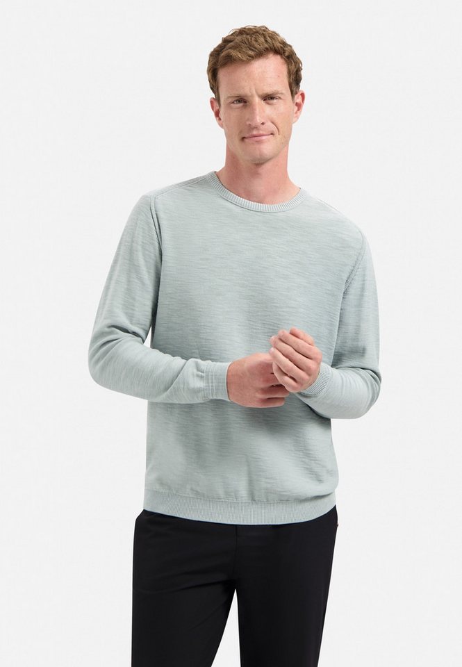 NO EXCESS Strickpullover Pullover Crewneck Garment Dyed + St von NO EXCESS