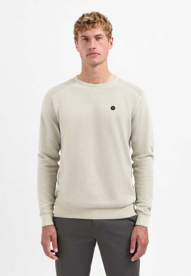 NO EXCESS Strickpullover Pullover Crewneck Plated Structure von NO EXCESS