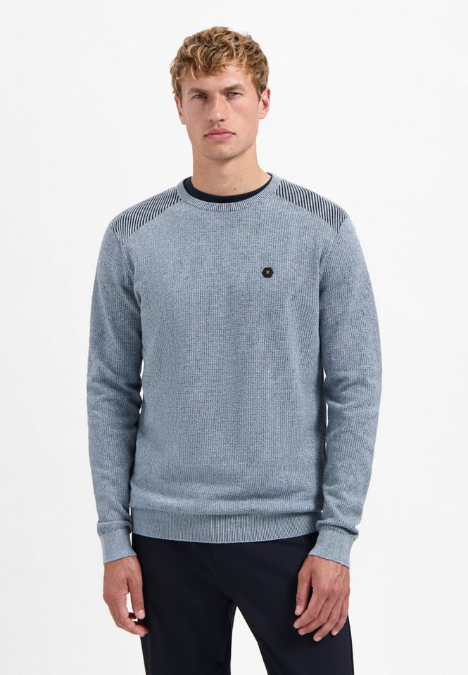 NO EXCESS Strickpullover Pullover Crewneck Plated Structure von NO EXCESS