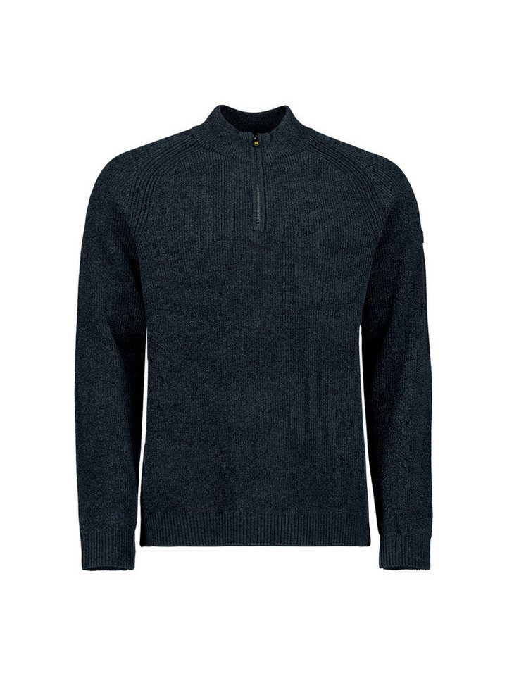 NO EXCESS Strickpullover Pullover Half Zip 2 Colored Chenill von NO EXCESS