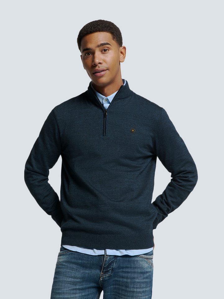 NO EXCESS Strickpullover Pullover Half Zip 2 Coloured Melang NO EXCESS Strickpullover Pullover Half Zip 2 Coloured Melang von NO EXCESS