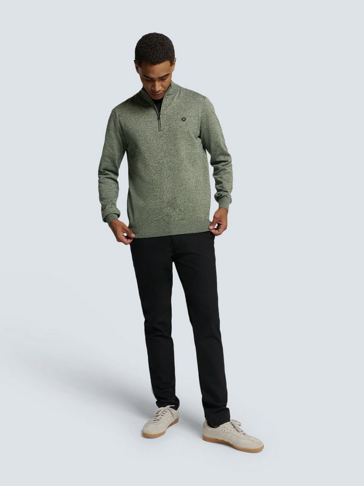 NO EXCESS Strickpullover Pullover Half Zip 2 Coloured Melange NO EXCESS Strickpullover Pullover Half Zip 2 Coloured Melange von NO EXCESS