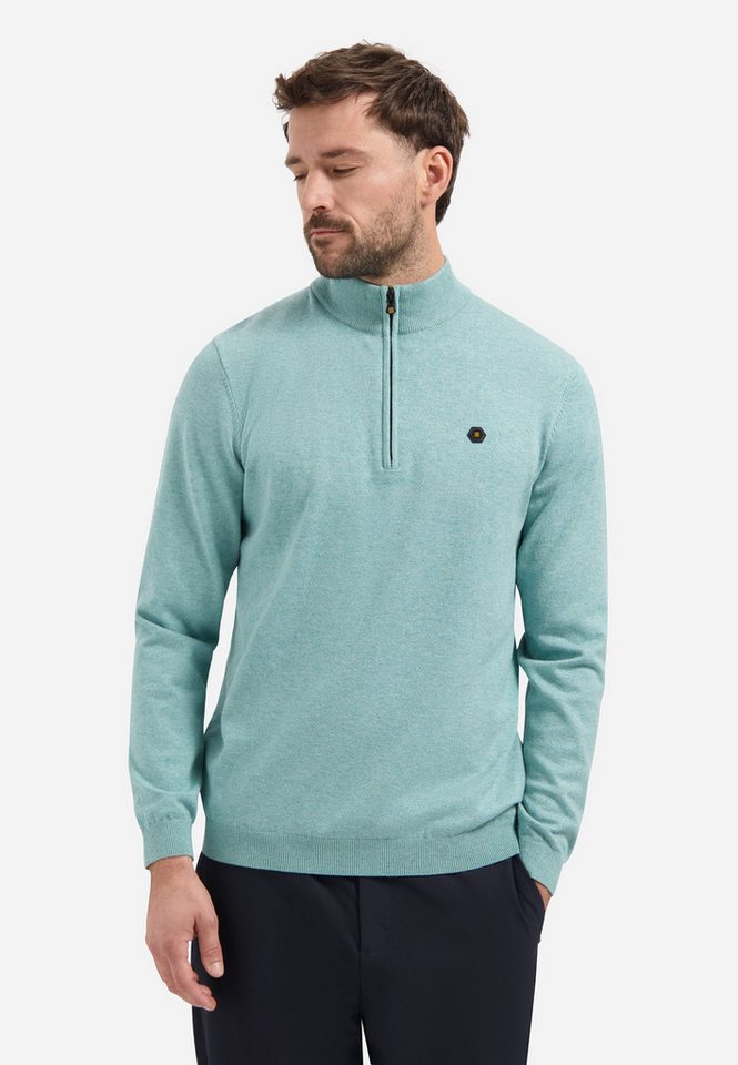 NO EXCESS Strickpullover Pullover SU Collar Half Zip 2 Colou von NO EXCESS