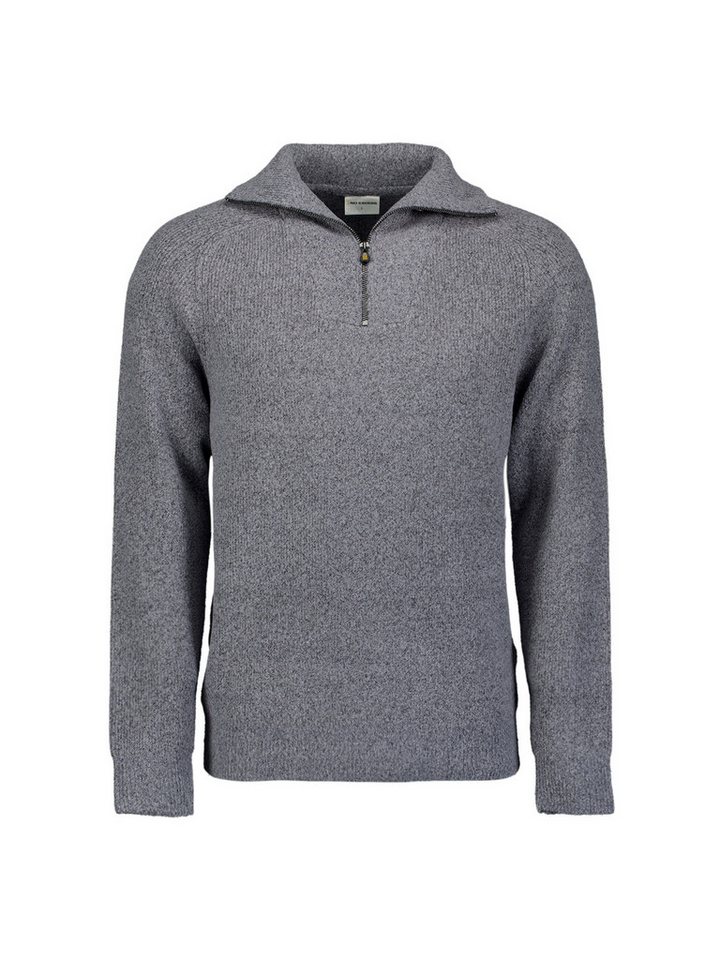 NO EXCESS Strickpullover Pullover Wing Collar Half Zip Soft von NO EXCESS