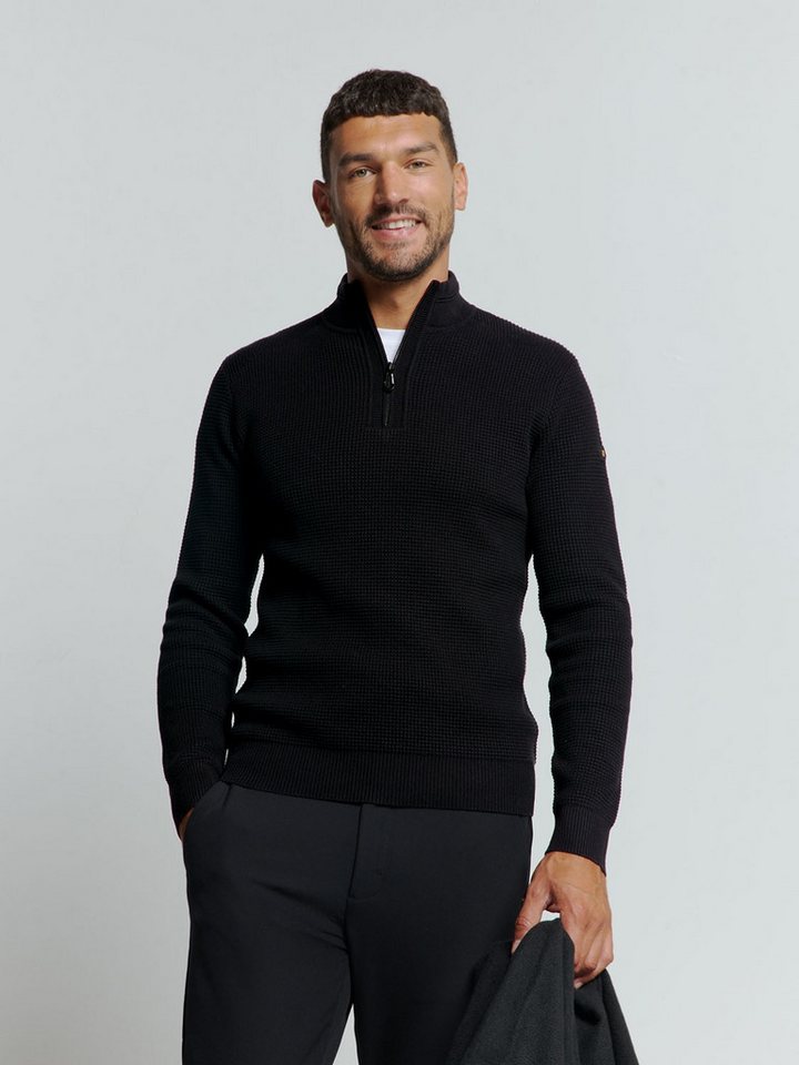 NO EXCESS Strickpullover Pullover mit Halbreißverschluss - Regular Fit von NO EXCESS