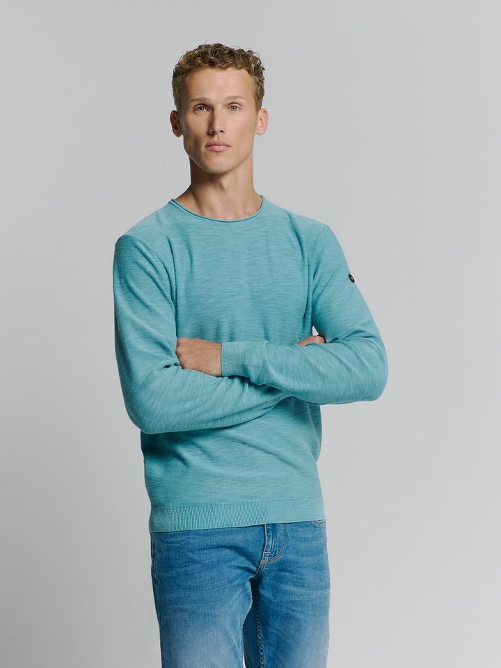 NO EXCESS Strickpullover - Basic Pullover mit Crewneck in Unifarbe von NO EXCESS
