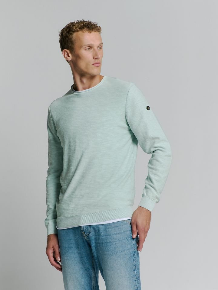 NO EXCESS Strickpullover – Herren Pullover langarm – Sweatshirt Basic - Basic Crewneck - von NO EXCESS