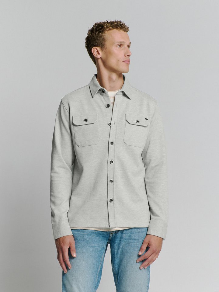 NO EXCESS Langarmhemd No Excess Sweat Overshirt mit Knopfverschluss von NO EXCESS