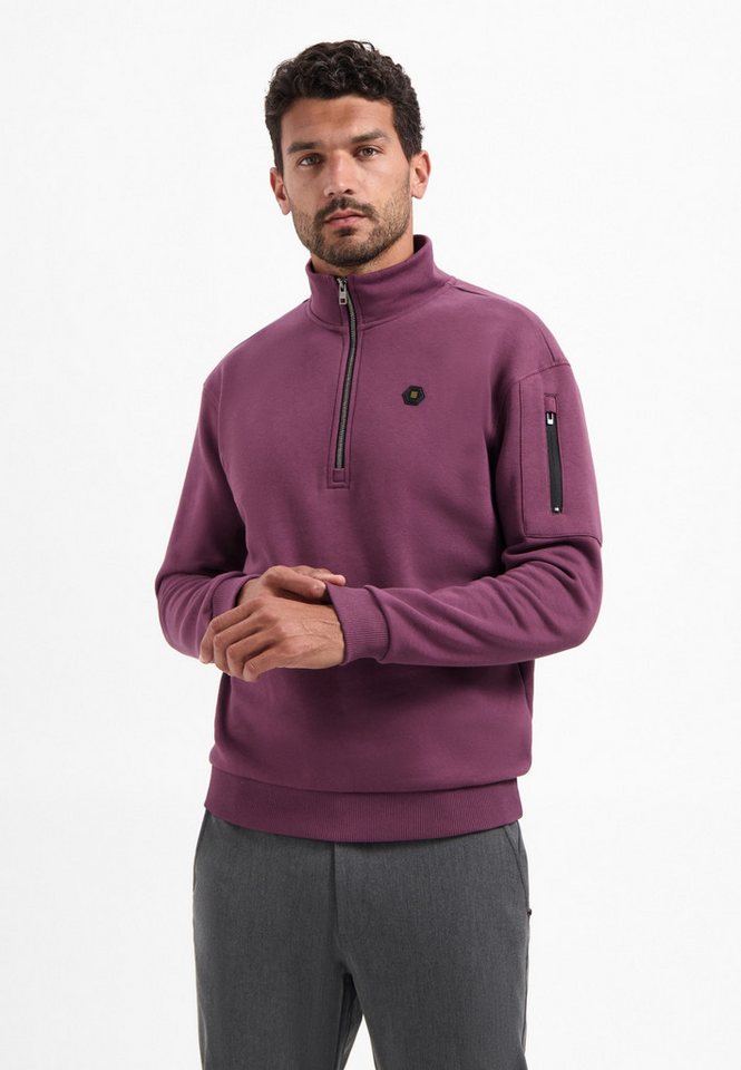 NO EXCESS Sweatshirt Sweater Half Zip Brushed von NO EXCESS