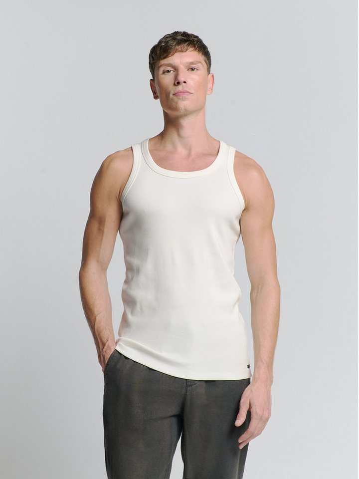 NO EXCESS T-Shirt No Excess Geripptes Unterhemd von NO EXCESS