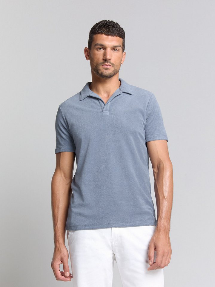 NO EXCESS T-Shirt No Excess Poloshirt aus Frottee-Strick von NO EXCESS