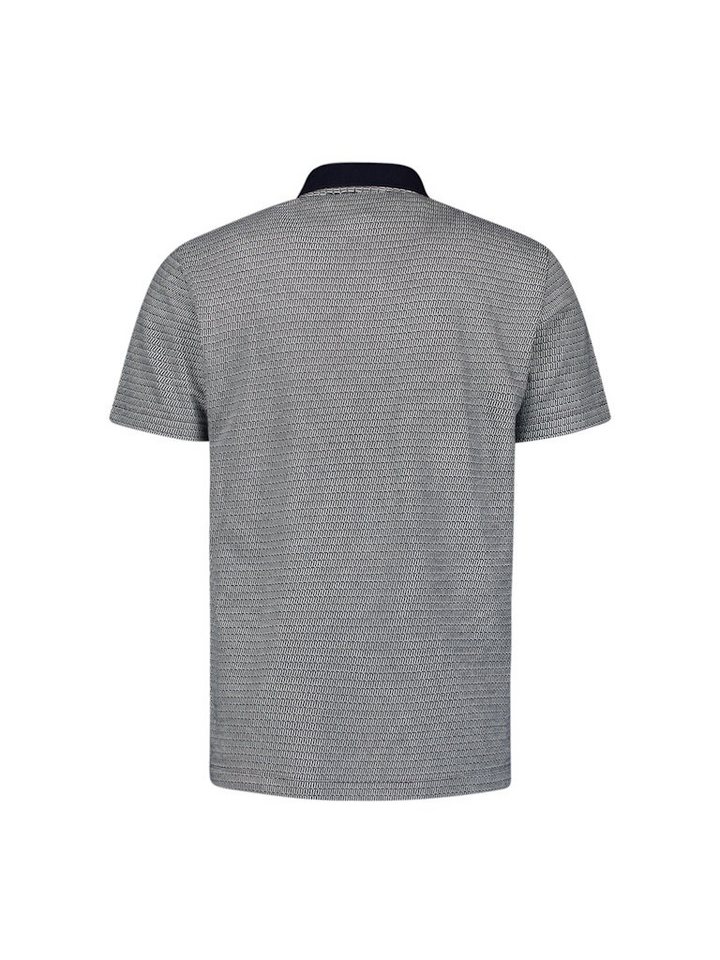NO EXCESS T-Shirt Polo 2 Coloured Jacquard Deep Blue von NO EXCESS