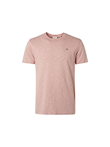 NO EXCESS T-Shirt Rundhals 2 Coulour Stripe 15320333SN (XL, Coral) von NO EXCESS