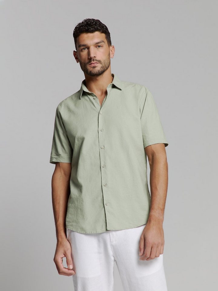 NO EXCESS T-Shirt Shirt Short Sleeve Solid With Linen von NO EXCESS