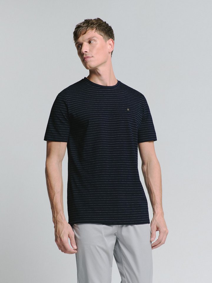 NO EXCESS T-Shirt T-Shirt Crewneck Small Pin Stripe von NO EXCESS