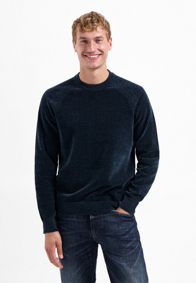 NO EXCESS V-Ausschnitt-Pullover No Excess Chenille-Pullover von NO EXCESS