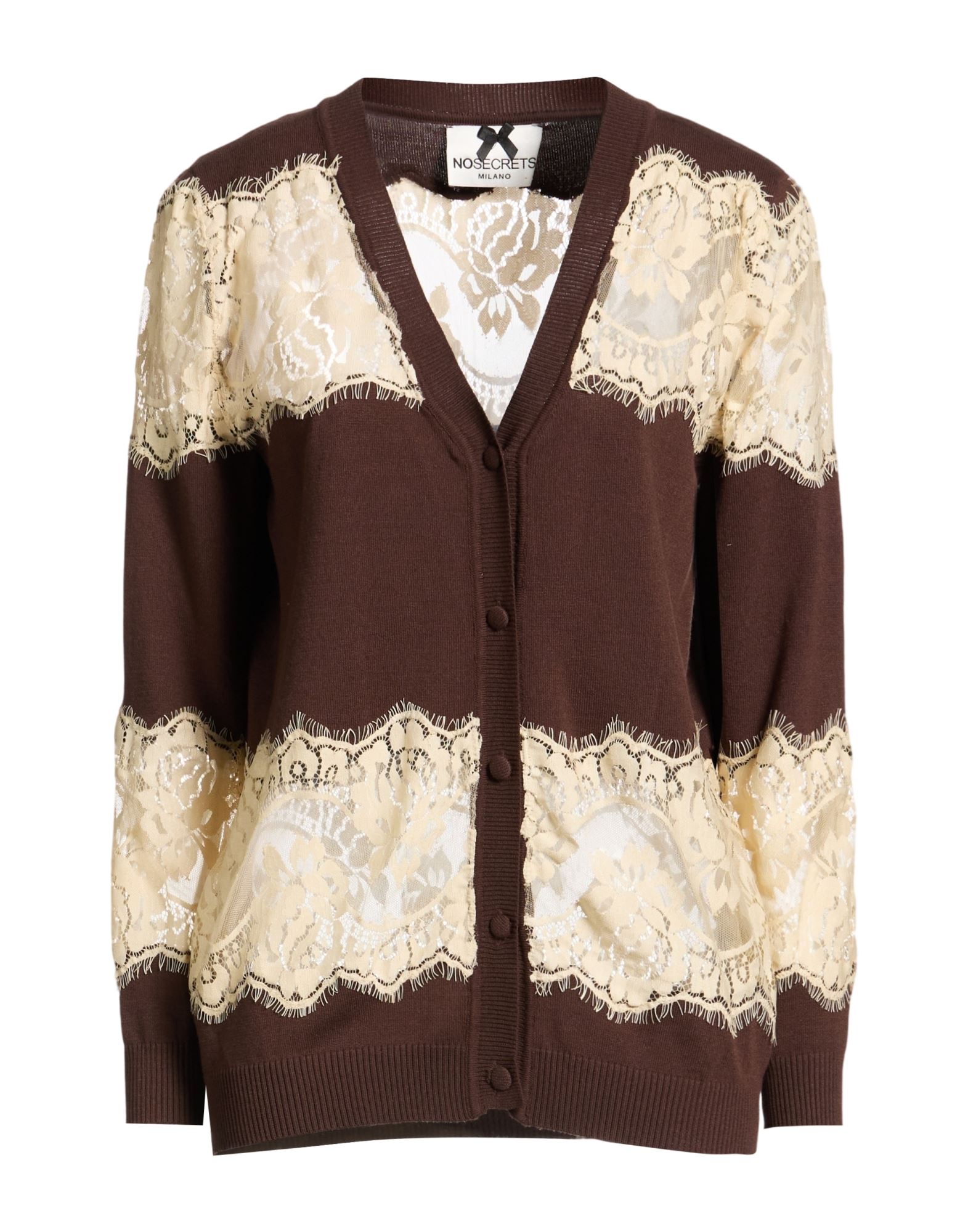 NO SECRETS Strickjacke Damen Schokobraun von NO SECRETS