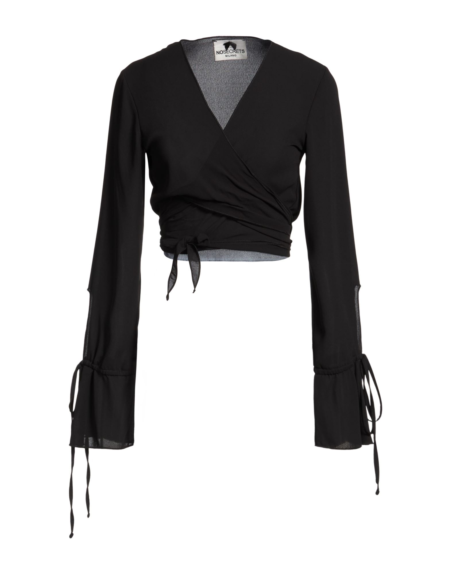 NO SECRETS Wickelpullover Damen Schwarz von NO SECRETS