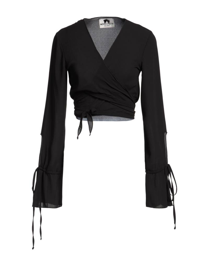 NO SECRETS Wickelpullover Damen Schwarz von NO SECRETS