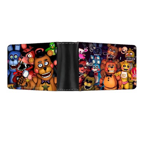 FNAF süße Münzgeldbörse, Fünf-Nacht-Spiel-Münztasche, Geldbörse für Kreditkarten, Ausweise, Schlüssel, Headset, Lippenstift, Kartoon kurze Geldbörse, Münztasche, 3 Stück, 1 Stück – Typ 1, von NOAFUNZO