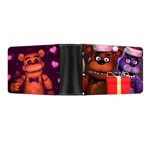 FNAF süße Münzgeldbörse, Fünf-Nacht-Spiel-Münztasche, Geldbörse für Kreditkarten, Ausweise, Schlüssel, Headset, Lippenstift, Kartoon kurze Geldbörse, Münztasche, 3 Stück, 1 Stück – Typ 4, von NOAFUNZO