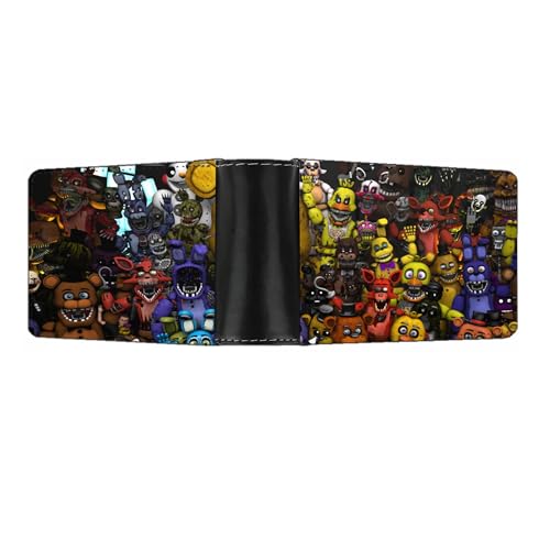 FNAF süße Münzgeldbörse, Fünf-Nacht-Spiel-Münztasche, Geldbörse für Kreditkarten, Ausweise, Schlüssel, Headset, Lippenstift, Kartoon kurze Geldbörse, Münztasche, 3 Stück, 1 Stück – Typ 5, von NOAFUNZO