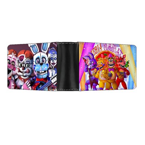 FNAF süße Münzgeldbörse, Fünf-Nacht-Spiel-Münztasche, Geldbörse für Kreditkarten, Ausweise, Schlüssel, Headset, Lippenstift, Kartoon kurze Geldbörse, Münztasche, 3 Stück, 1 Stück – Typ 6, von NOAFUNZO