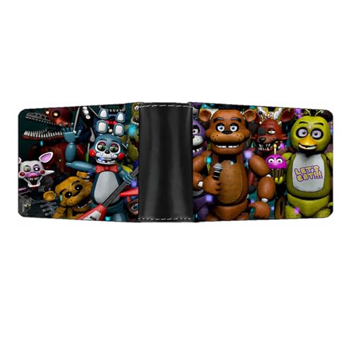 FNAF süße Münzgeldbörse, Fünf-Nacht-Spiel-Münztasche, Geldbörse für Kreditkarten, Ausweise, Schlüssel, Headset, Lippenstift, Kartoon kurze Geldbörse, Münztasche, 3 Stück, 1 Stück – Typ 8, von NOAFUNZO